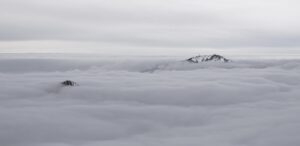 Grünten und Imberger Horn schauen durch die Wolken